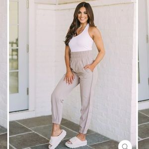 High Waisted Joggers from These Three Boutique